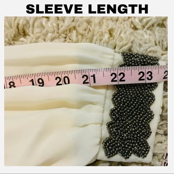 ❌SOLD❌ELEGANT ALFANI CREAM BLOUSE - Picture 8 of 10